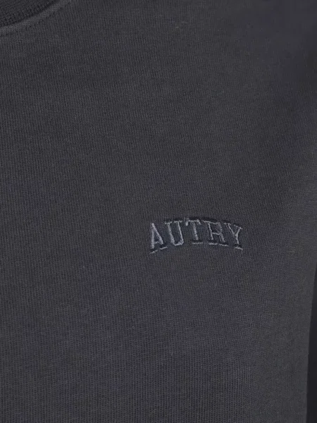 Tricou Autry cu broderie gri