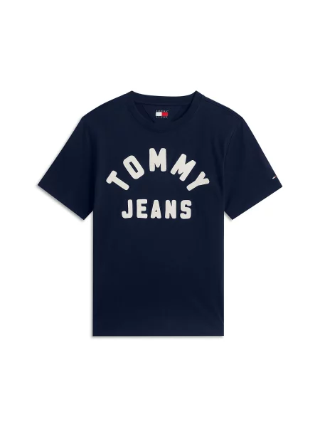 Tommy Jeans Tricou albastru închis alb