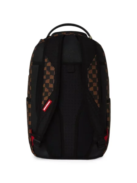 Rucsac Sprayground în carouri cu imagine maro