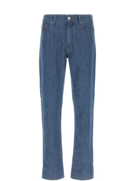 Дънки straight leg Zegna синьо