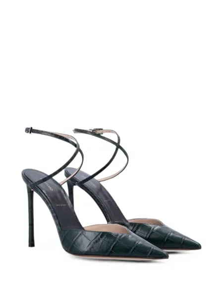 Pantofi cu toc Tom Ford din piele verde