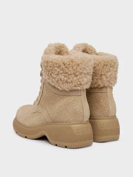 Замшевые ботинки Guess бежевые