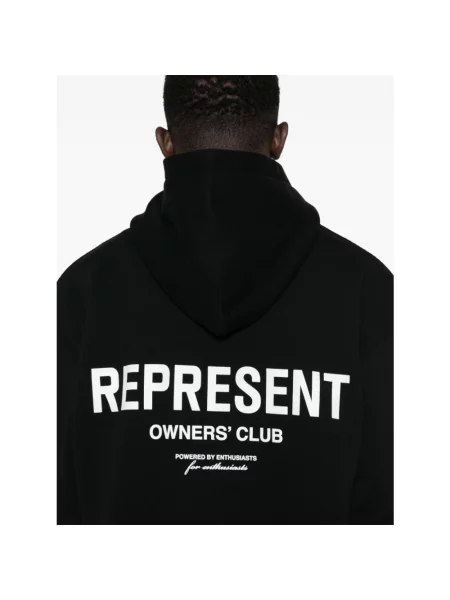 Bluza z kapturem Represent z kapturem z nadrukiem czarna