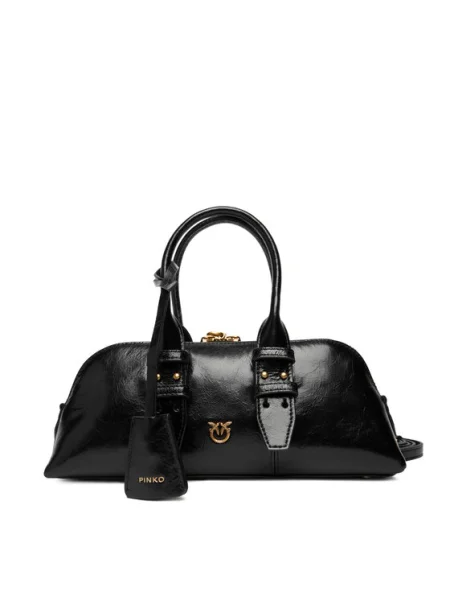 Дамска чанта PINKO Bowling Bag Baguette AI черен