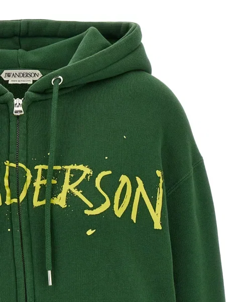 Суичър с качулка Jw Anderson зелено