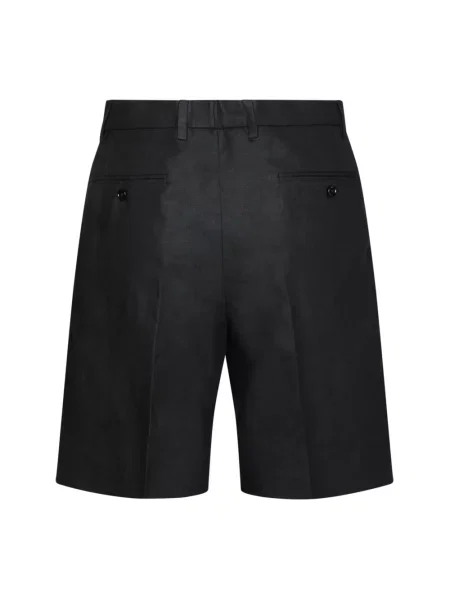 Lniane szorty Dolce And Gabbana czarne