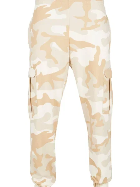 Urban Classics Pantaloni cu bej / maro cămilă alb