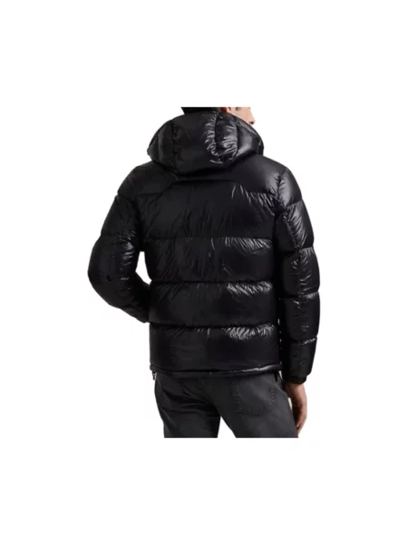 Kurtka bomber Polo Ralph Lauren z wysokim kołnierzem z logo pikowany niebieski