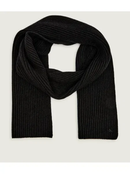Calvin Klein Sál Ck Metal Wool Rib Scarf fekete
