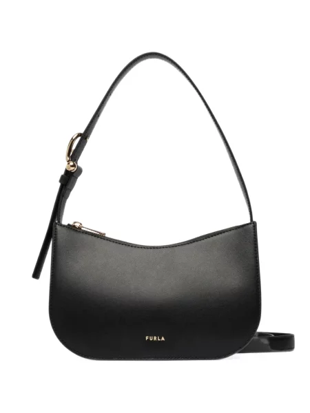 Geantă Furla din piele cu imagine negru