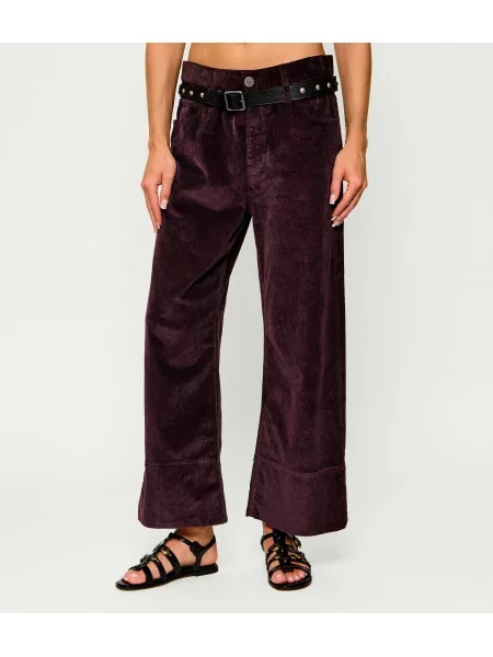 Pinko Pantaloni Cyntia | Relaxed fit | catifea reiată