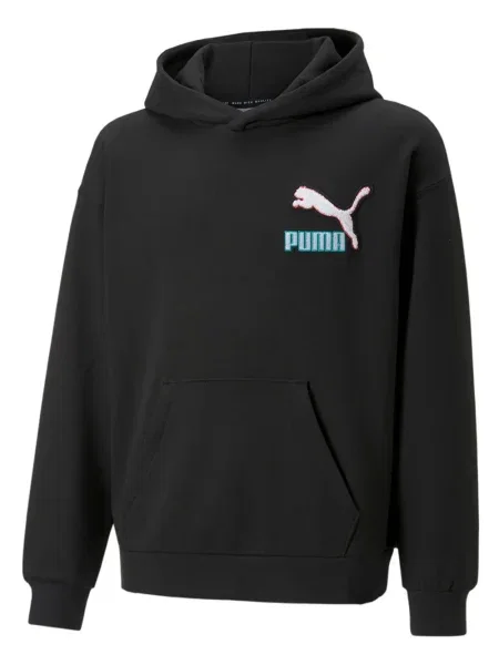Bluza z kapturem dziecięca Puma czarna