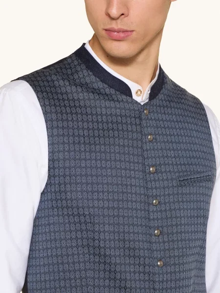 Hammerschmid Tradiční Vesta Norbert Slim Fit / tmavě modrá