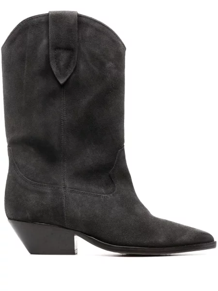 Botine Isabel Marant din piele gri