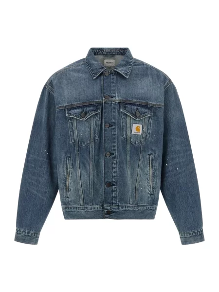 Kurtka jeansowa Carhartt Wip niebieska