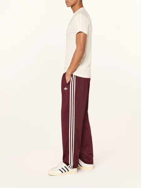 ADIDAS ORIGINALS Kalhoty Firebird vínově / bílá červená