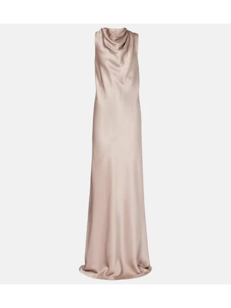 Rochie Brunello Cucinelli de mătase bej