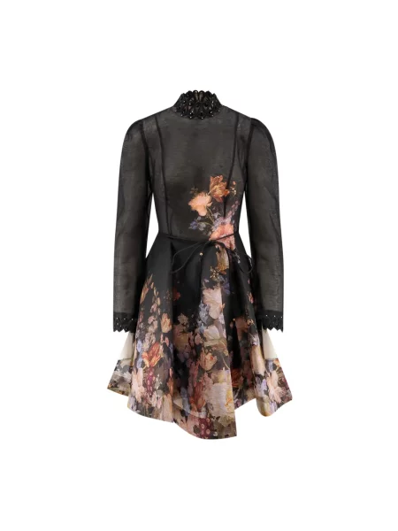 Lniana sukienka mini Zimmermann