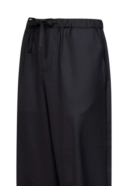 Pantaloni Rose Burrito de lână cu cordon negru
