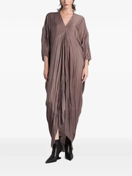 Rochie maxi Rick Owens drapată maro