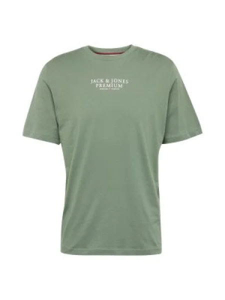 JACK & JONES Póló ARCHIE zöld / fehér szürke