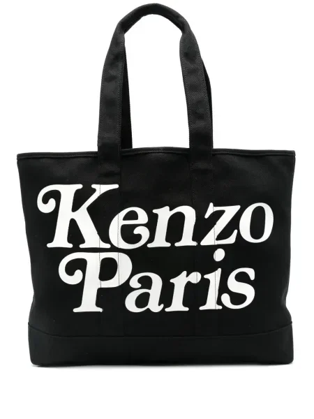 Geantă Kenzo cu imagine negru