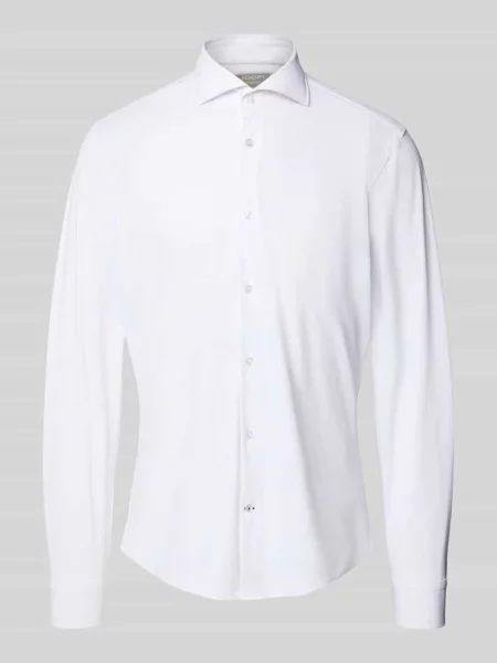 Koszula biznesowa o kroju slim fit z listwą guzikową Joop! Collection biała