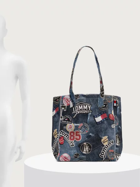 Tommy Jeans шопинг чанта дамска синьо
