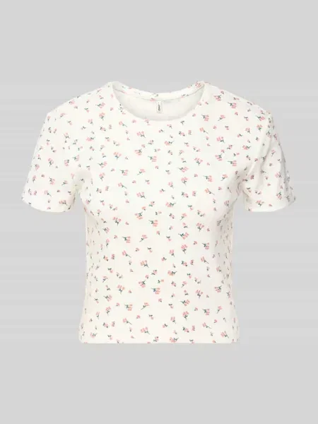 T-shirt o kroju regular fit z mieszanki bawełny model FENJA' Only biała