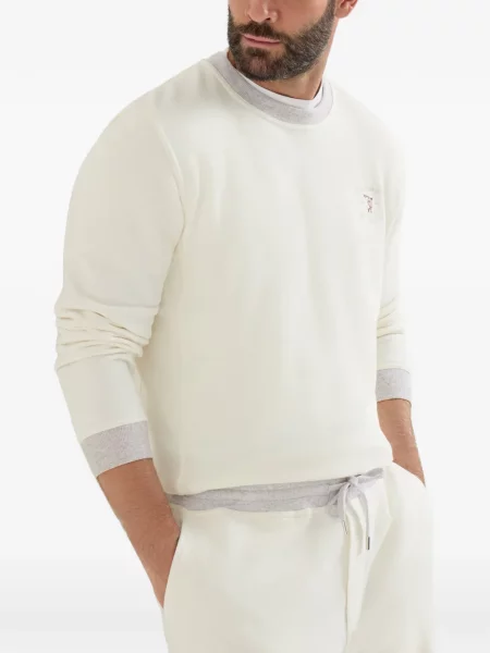 Hanorac Brunello Cucinelli cu broderie din material terry