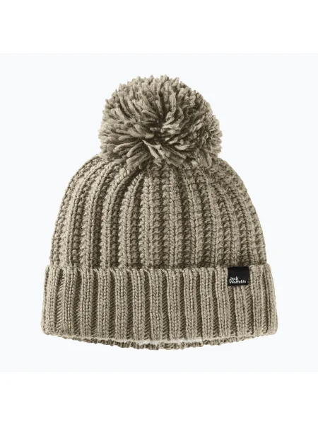 Női téli sapka Jack Wolfskin Highloft Knit anis. Méret: S bézs