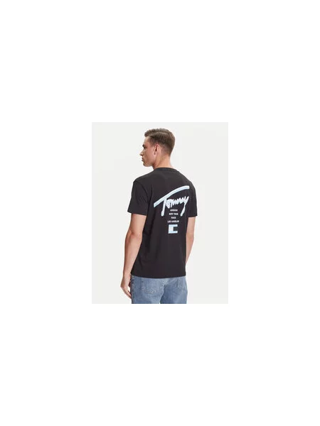 Tommy Jeans T-shirt Signature City Regular Fit crna