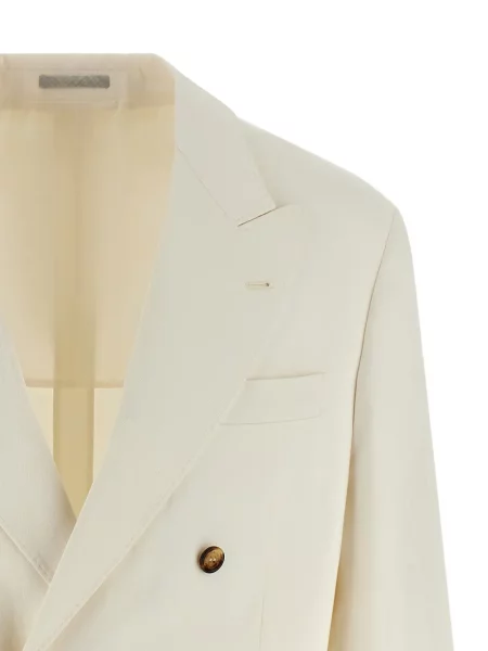 Sacou Brunello Cucinelli alb