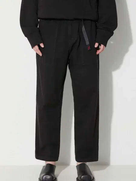 Штани Gramicci Loose Tapered Pant широкі середня посадка чорний