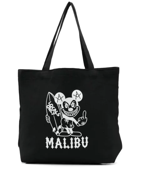 Geantă shopper Local Authority cu imagine negru