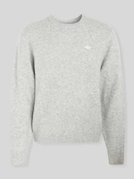 Sweter Adidas Originals z logo szary