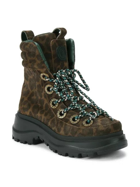 Замшеві черевики Kurt Geiger London Kensington Hiker на плоскому підборі коричневий