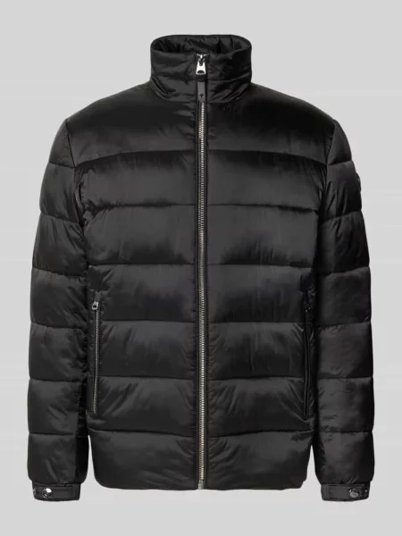 Kurtka pikowana o kroju regular fit ze stójką Joop! Collection czarna