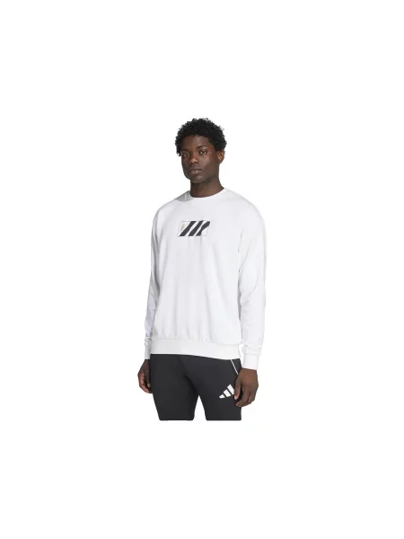 Hanorac Adidas din material terry alb