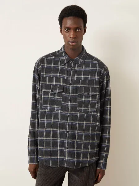 Isabel Marant Košile Suli Comfort Fit tmavě modrá béžová