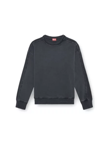 Bluza Diesel z okrągłym dekoltem szara