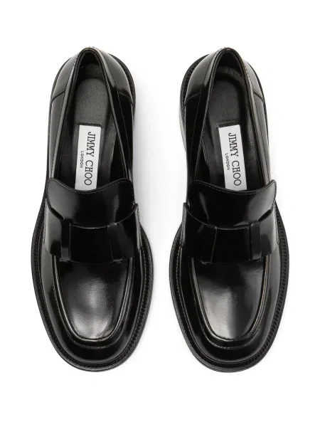 Кожени лоуфъри Jimmy Choo черно