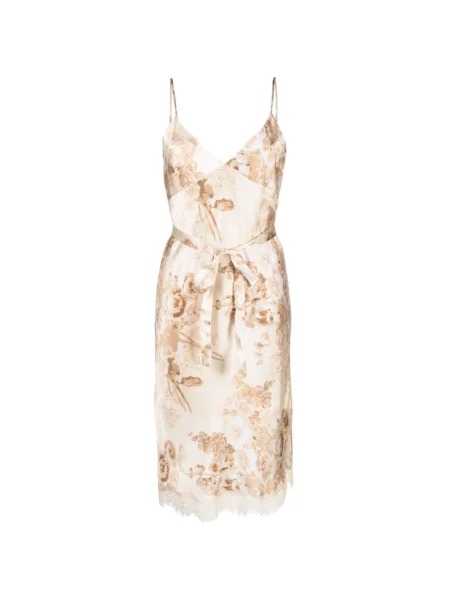 Sukienka midi Gold Hawk do kolan beżowa