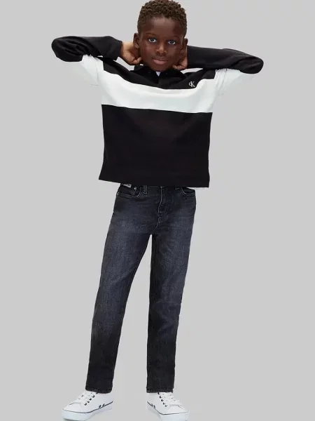 Calvin Klein Jeans дънки slim fit за деца Slim черно
