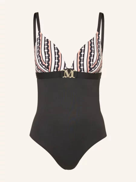 Max Mara Beachwear Strój Kąpielowy Cristal schwarz czarny