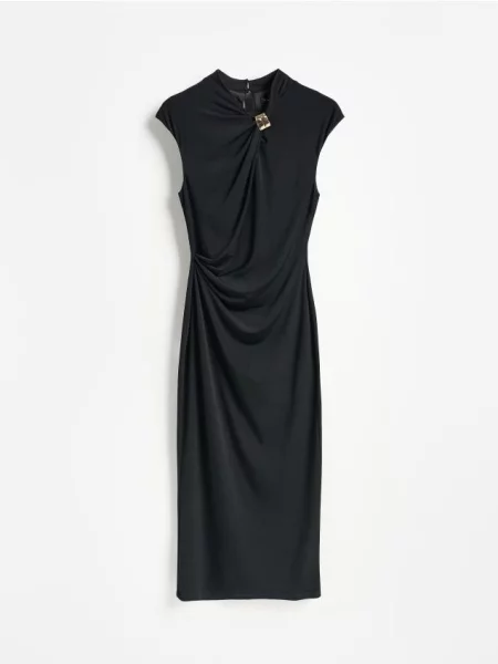Reserved Rochie maxi cu detalii petrecute negru