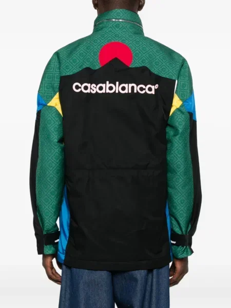 Geacă Casablanca cu imprimeu geometric negru