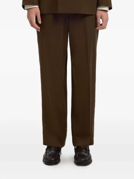 Панталони по кройка Selected кафяво