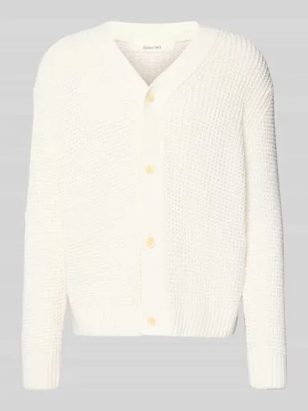 Kurtka z dzianiny o kroju regular fit z czystej bawełny model ‘DERECK’ Selected Homme biała