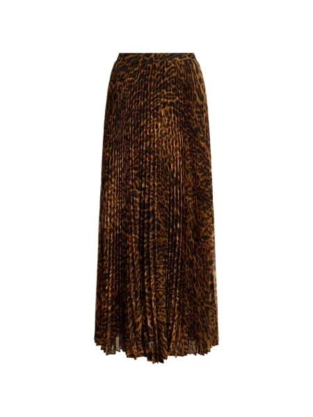 Fustă midi Lauren Ralph Lauren cu model leopard maro